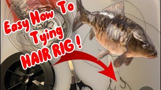 HOW TO TIE  Hair Rig Snell Know Easy  for fishing [upl. by Aysahc355]