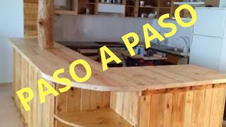 COMO HACER UNA BARRA CON PALETS PASO A PASO [upl. by Nikola]