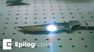 Laser Quick Tip Custom Engraving a Knife Blade with a Galvo Fiber Laser [upl. by Reywas]