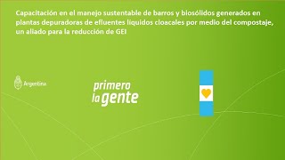 Capacitación en el manejo sustentable de barros y biosólidos generados en plantas depuradoras [upl. by Pia10]