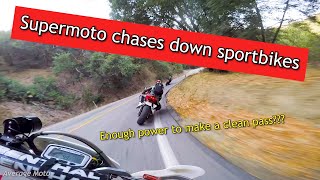 Supermoto vs Sportbikes  RAW SPEED😈🚀 [upl. by Arabrab]