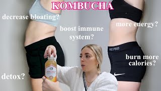 DRINKING KOMBUCHA EVERYDAY FOR A WEEK Trying Sarah Bispys Kombucha Challenge  kombucha detox [upl. by Lorianne]