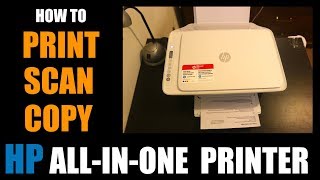 How To Print Scan Copy With HP Deskjet 2600 AllInOne Printer review [upl. by Tulley532]