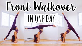 How to do a Front Walkover in One Day [upl. by Aihsatsan343]