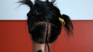 How to Braid Two Layers of Cornrows  Cornrows [upl. by Yeorgi309]