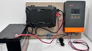 how to install 12V24V a home solar energy storage system 100A MPPT Solar Charge [upl. by Yrolg]