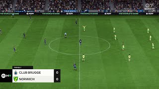 Club Brugge vs Norwich City 17072024 Club Friendlies EA FC 24 [upl. by Neelehtak]