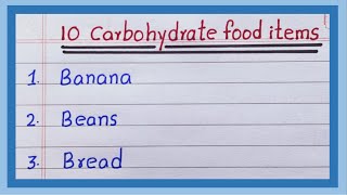 Carbohydrate food items  5  10 Carbohydrates name  Carbohydrates food name  Carbs food list [upl. by Denae462]