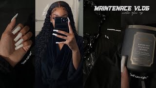 winter glow up maintenance vlog  doing my own acrylics wig install self care amp shopping ULA hair [upl. by Entwistle884]