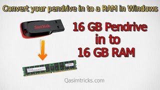 How to use USB flash drive as a RAM in PC  increase the RAM of your Windows [upl. by Ladew558]