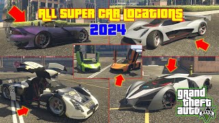 GTA 5  Story Mode Rare Super Cars Locations 2024 [upl. by Elbertine]