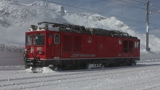 HD Berninapass im Winterkleid Schneeräumung gestern und heute [upl. by Mussman]