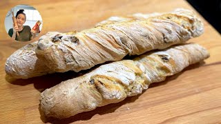 Knuspriges Baguette Rezept  Baguettes selber backen [upl. by Htes]