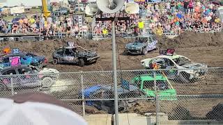 Steele County Fair Megastock Midsize Heat 1 Demo Derby Owatonna MN Aug 18th 2024 [upl. by Groome274]