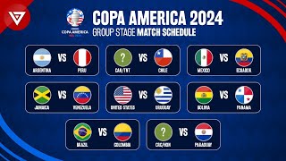 Match Schedule COPA America 2024  Group Stage [upl. by Anida]