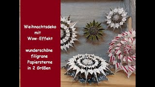 Weihnachtsdeko mit Wow  wunderschöne filigrane Papiersterne in 2 Größen  Stampin´ Up® [upl. by Westleigh]