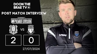 Post Match Interview  Auchinleck Talbot 27072024 [upl. by Ahseiyt]