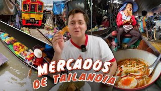 Mercados en Tailandia Y su comida 🍜🇹🇭 comiendo en los mercados de Tailandia [upl. by Hada]