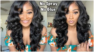 55 SYNTHETIC WIG  Latisha Sensationnel What Lace Cloud 9 Wig  Milano Wig Grip  Glueless Install [upl. by Hadwin245]