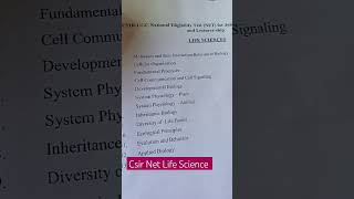 csir net life science syllabus csirnet lifescience 2024 [upl. by Bendicta]