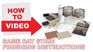 HowTo use SameDay Stain and Topcoat Fiberglass Doors [upl. by Airdnna860]