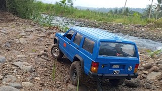 Rc Offroad Car Mn78 4x4 Jeep Cherokee Adventure Extreme Track Batu Sungai [upl. by Shela134]