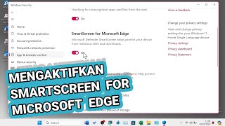 Cara Mengaktifkan Turn On SmartScreen For Microsoft Edge di Laptop Windows 11 [upl. by Aihtnyc715]