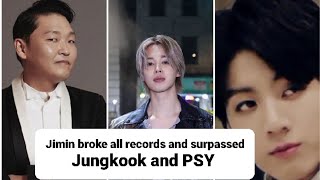 Jimin broke all records and surpassed Jungkook and PSY and become the only leading man in Kpop [upl. by Lyndel]