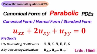 Canonical Form  by Krishna Singh  Partial Differential Equation  MSc Mathematics ✍️✍️ [upl. by Carvey]