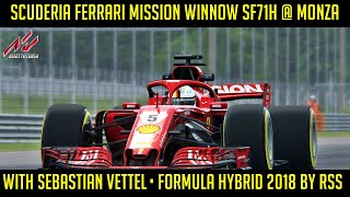 Assetto Corsa Scuderia Ferrari Mission Winnow SF71H  Monza with Sebastian Vettel F1 [upl. by Kurland617]