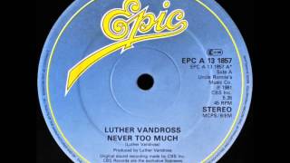 Luther Vandross  Never Too Much Dj S Rework [upl. by Gentille]