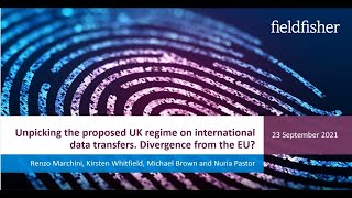 Unpicking the proposed UK regime on international data transfers Divergence from the EU [upl. by Ahsimot644]