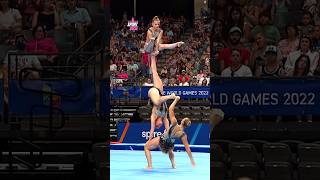 🤯 CRAZY Acrobatics In Womens Gymnastics shorts [upl. by Enaelem379]