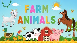 Farm Animals  Learn farm animals names in English  Kids vocabulary  English Educational Video [upl. by Accebar]