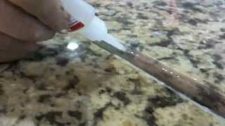 How to Seam Granite countertop Easy Instantbond Glueadhesive to SeamRepair Granite [upl. by Zamora617]