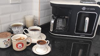 Karaca Hatır Plus Barista 6 In 1 Kahve Makinesi Latte Cappuccino Çay Filtre kahve Közde Türk Kahvesi [upl. by Skillern143]