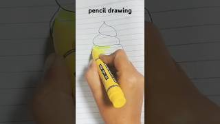 easy pencil drawing  drawing with alphabet  ice cream  short  art and crafts [upl. by Ocsinarf]