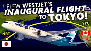 I Flew WestJets INAUGURAL Flight to Tokyo [upl. by Fredia]