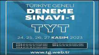 Test Grup Türkiye Geneli Deneme Sınavı 2023 2024  Test Grup Tyt Deneme Cevap Anahtarı TG 2301 [upl. by Fondea]