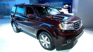 2013 Honda Pilot Touring 4WD  Exterior and Interior Walkaround  2013 Detroit Auto Show [upl. by Ayekel]