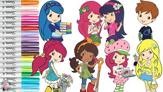 Strawberry Shortcake and Friends Coloring Book Compilation Orange Blossom Cherry Jam Lemon Meringue [upl. by Anastasio919]