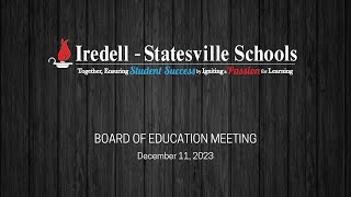 December 11 2023  Board of Education Meeting [upl. by Riva561]