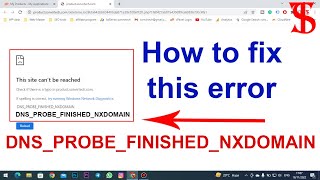 How to fix dns probe finished nxdomain 100 fixed [upl. by Eydie275]