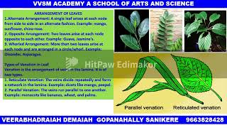 VVSMA BIOLOGY botany 4 ಸಸ್ಯದ ವಿವಿಧ ಬಾಹ್ಯ ಲಕ್ಷಣಗಳ ಅಧ್ಯಯನanatomy modification stem leaf flower fruits [upl. by Ric]