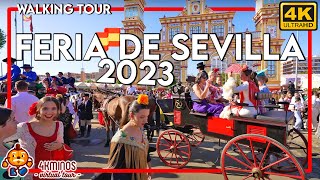 FERIA DE SEVILLA 2023  Tarde  4K UHD Walking Virtual Tour Spain 2023 [upl. by Wakerly]