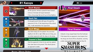 Super Smash Bros Ultimate Kazuya Move List amp Tips [upl. by Dacey]