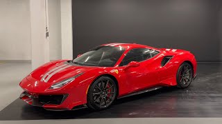 2020 Ferrari 488 Pista  Revs  Walkaround 4k [upl. by Aleemaj]