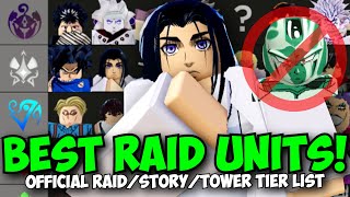 New Best Raid Units amp LOADOUTS Solo ANY RAID  ASTD Official Tier List [upl. by Sherar86]