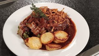 Zwiebelrostbraten mit Beilagen aus dem Kombidämpfer [upl. by Eolhc]