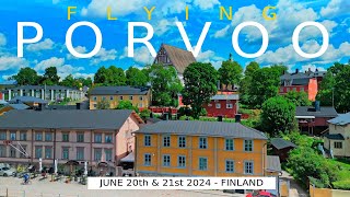 Relaxing Flying above Porvoo June 2024 Finland 4K slowtv [upl. by Alic]